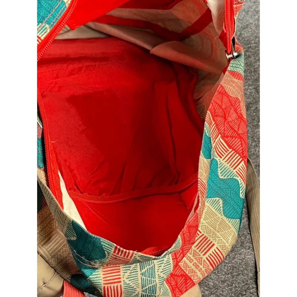 JanSport Backpack DIGIBREAK‎ Patterned School Travel Book Bag Turquoise Red